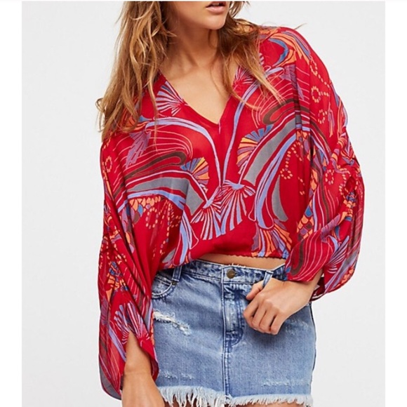 Free People Tops - Free People NWT Beneath The Sea Printed Top